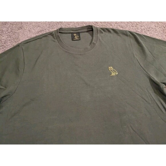 Octobers Very Own Drake OVO Owl Classic T-Shirt Green Made in Canada Men's Large - Picture 3 of 7